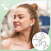 BENECREAT 1 Pair Sterling Silver Studs Earrings Findings STER-BC0002-68P-6