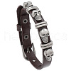 Alloy Skull Rivets Bracelet BJEW-C037-03B-5