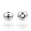Rhodium Plated 925 Sterling Silver Beads STER-T007-12P-1
