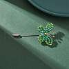 Glass Braided Bead Butterfly Lapel Pin JEWB-TA00005-2