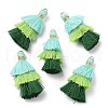 Polycotton Tassel Pendant Decorations GLAA-K060-07KCG-15-3