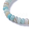 Adjustable Natural Flower Amazonite Braided Bead Bracelets BJEW-F369-A12-2