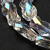 Transparent Electroplate Glass Beads Strands GLAA-G116-01A-AB01-3
