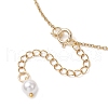 Round White Shell Pearl Graduated Beaded Necklaces for Women NJEW-JN05305-5