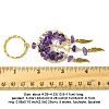 5Pcs 5 Styles Woven Net/Web with Wing Pendant Keychain KEYC-FZ00023-2
