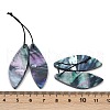 2Pcs Natural Black Lip Shell Pendants FIND-Z079-01G-3