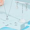 BENECREAT 8Pcs 4 Style Rhodium Plated 925 Sterling Silver Ice Pick Pinch Bails & Snap on Bails & Tube Bails STER-BC0002-36-5