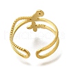 Ion Plating(IP) 304 Stainless Steel Cuff Rings for Women RJEW-U017-03G-3