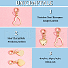 40Pcs 4 Styles 304 Stainless Steel European Dangle Charms PALLOY-UN00005-5