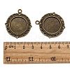 Tibetan Style Alloy Pendant Cabochon Settings TIBE-T003-08AB-NR-3