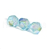 30Pcs Gradient Color & UV Plating Rainbow Iridescent Opaque Resin Beads PW-WG6C260-03-1