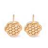 Brass Stud Earrings EJEW-D288-15G-2