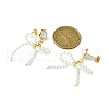 Natural Pearl Beaded Bowknot Dangle Stud Earrings EJEW-TA00321-3
