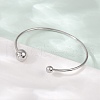 304 Stainless Steel Open Cuff Bracelets BJEW-R019-01P-02-3