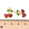 Brass Enamel Pendants KK-A252-38G-08-3
