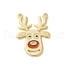 Christmas Brass Enamel Pendants KK-P278-01C-G-1