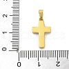 Ion Plating(IP) 304 Stainless Steel Micro Pave Cubic Zirconia Pendants X-STAS-Z107-08G-06-3