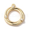 Brass Micro Pave Cubic Zirconia Pendants KK-D091-03G-1