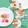 CHGCRAFT 18Pcs 18 Colors Food Grade Eco-Friendly Silicone Beads SIL-CA0001-53-4