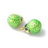 Brass Enamel Pendants KK-A252-38G-03-2