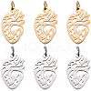 SUNNYCLUE 12Pcs 2 Colors 201 Stainless Steel Pendants STAS-SC0008-81-1