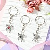 Butterfly Alloy with Cubic Zirconia Pendant Keychain KEYC-JKC00846-2