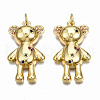 Brass Micro Pave Cubic Zirconia Pendants ZIRC-Q200-018-NF-1
