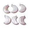 Natural Fresh Shell Pendants SHEL-P015-08KCG-1