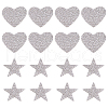 AHADERMAKER 16Pcs 2 Style Glitter Hotfix Rhinestone DIY-GA0002-49-1