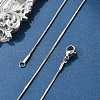 Tarnish Resistant 304 Stainless Steel Snake Chains Necklaces STAS-F094-24P-1