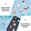 Olycraft 72Pcs 9 Styles 3D Astronaut Theme Resin Cabochons RESI-OC0001-67-4