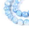 Electroplate Glass Beads Strands GLAA-N010-10mm-06-2
