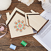 SUPERFINDINGS 2Pcs 2 Styles House Shaped Wood Embroidery Display Card Holders ODIS-FH0001-19-5