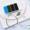 6000Pcs 5 Colors Frosted Opaque Glass Seed Beads SEED-YW0001-17-7