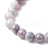 Electroplated Glass Stretch Bracelets BJEW-JB11963-01-4