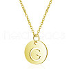 201 Stainless Steel Initial Pendants Necklaces NJEW-S069-TN508-G-1