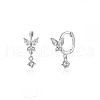 S925 Silver Butterfly Ear Cuffs with Multicolor Zirconia CY9476-2-1
