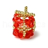 Christmas Seed Beads Beaded Charms PALLOY-MZ00299-01-1