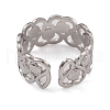 Non-Tarnish 304 Stainless Steel Cuff Rings RJEW-G285-77P-3