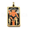 Tarot 304 Stainless Steel Enamel Pendants STAS-M119-07G-G-1