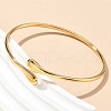 304 Stainless Steel Cuff Bangles for Women AJEW-P127-16G-3