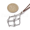 Crystal Holder Cage Necklace NJEW-JN04587-03-6