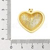 Rack Plating Brass Micro Pave Clear Cubic Zirconia Pendants KK-A208-06G-3