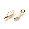 Brass Enamel Charms KK-C106-02G-3