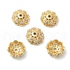 Brass Micro Pave Cubic Zirconia Bead Cap KK-E068-VF836-2-2