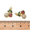 Brass Micro Pave Cubic Zirconia Pendants KK-Z114-08G-3
