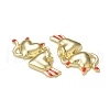 Rack Plating Alloy Enamel Pendants PALLOY-P291-08G-02-3