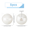 Hobbspring 5Pcs Baroque Natural Keshi Pearl Beads PEAR-HS0001-09-2