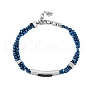 Synthetic Non-magnetic Hematite Beaded Bracelets BJEW-S156-05P-A-1