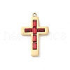 304 Stainless Steel Rhinestone Pendants STAS-L022-085G-06-1
